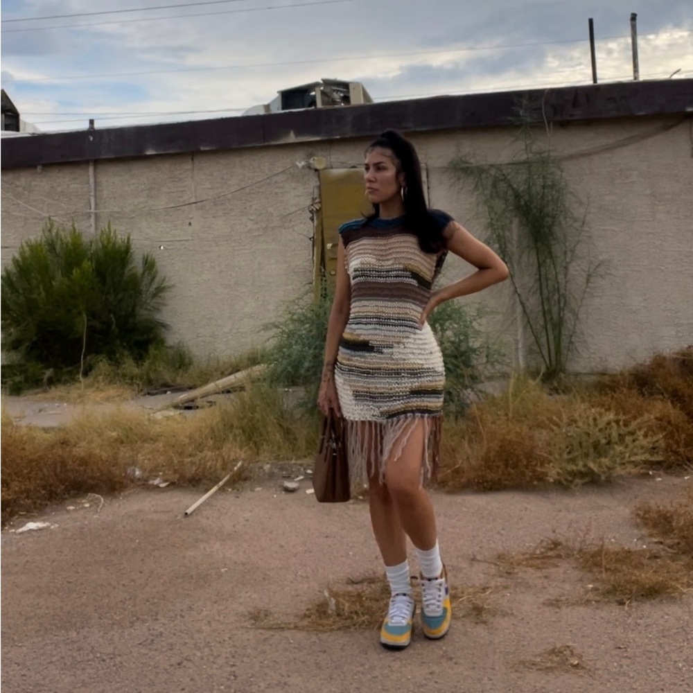 Hand knitted dress